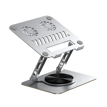 Full Metal Laptop Stand 💻 | ❄️حامل لابتوب قابل للطي مع دوران 360° مع تبريد وصامت