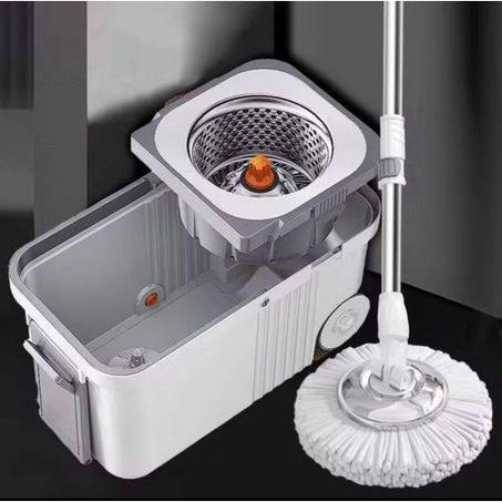 دلو تنظيف ذكي بعصا دوّارة