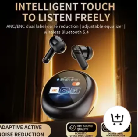 سماعة أذن ذكية بشاشة LCD