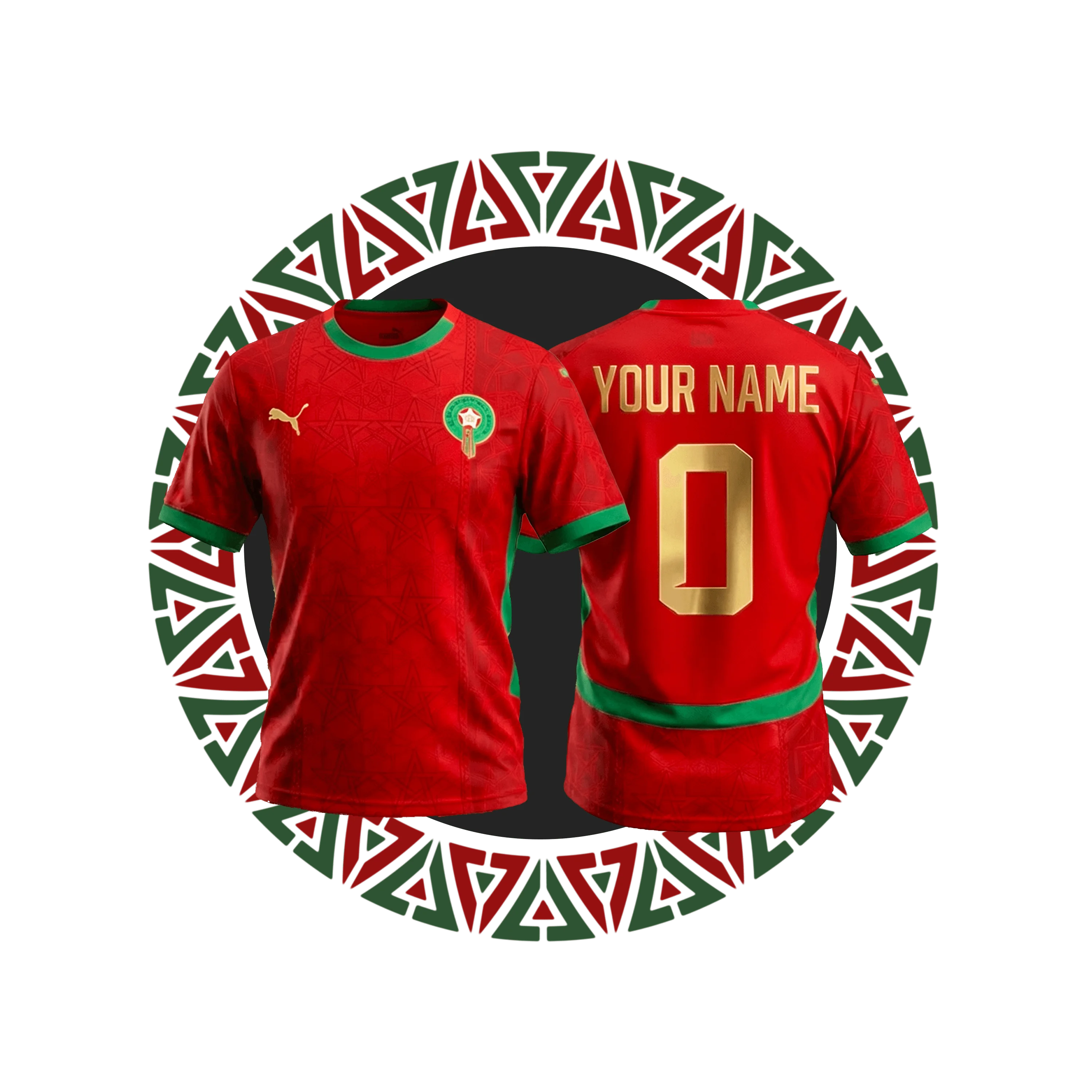 قميص المنتخب الوطني باللون الأحمر