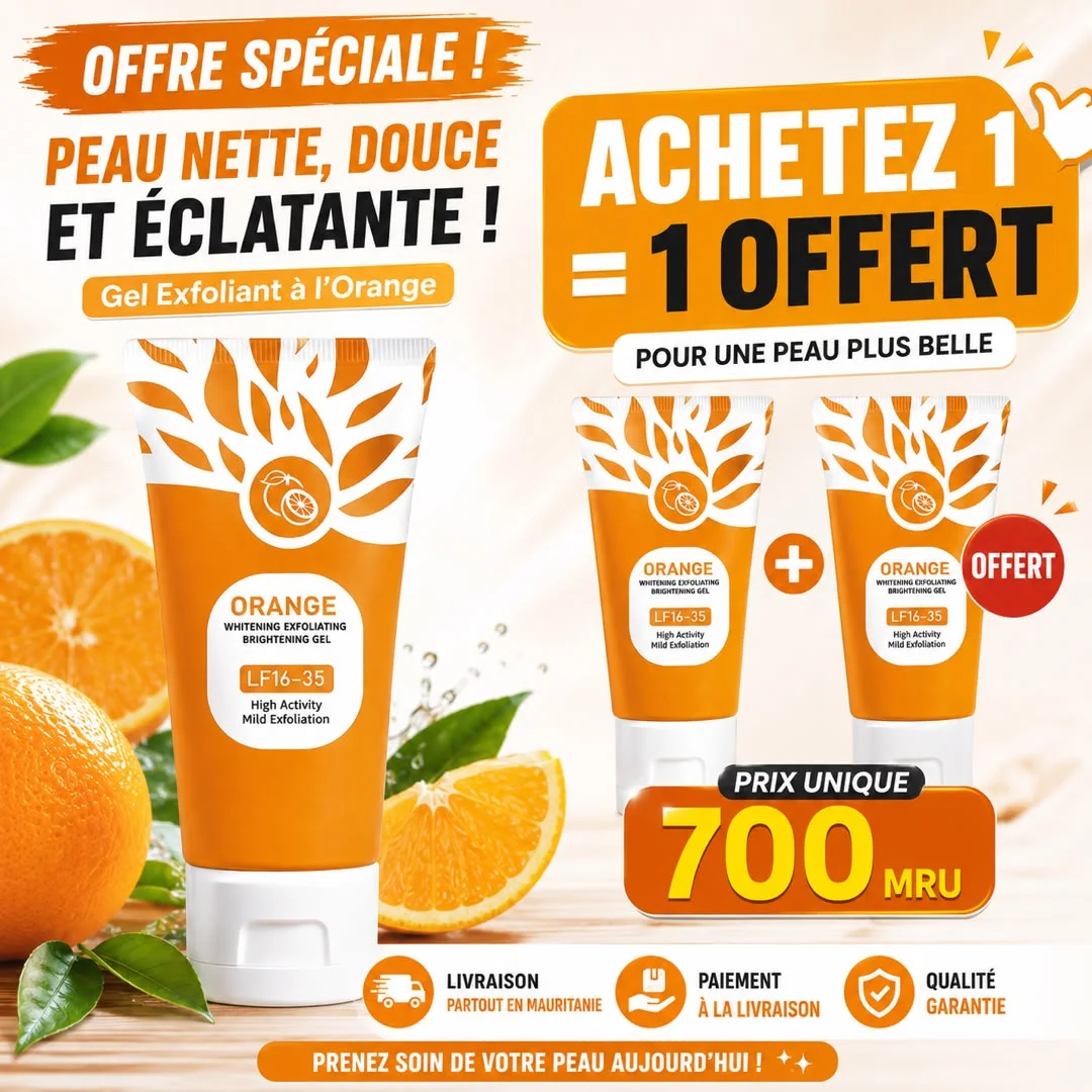 Gel Exfoliant à l'Orange — Peau Douce, Éclatante & Sans Imperfections | OFFRE 1+1 GRATUIT
