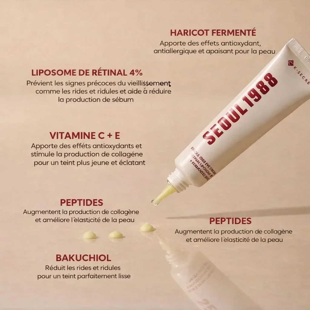 Séoul Élixir 88 — Crème Yeux Jeunesse · Anti-rides · Éclat · Fermeté