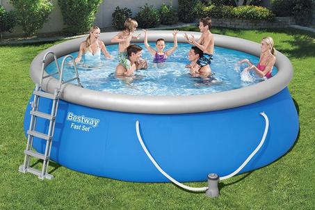 A.Piscine Bestway 4,57m/1,22m Installation Express & Équipement Complet Inclus