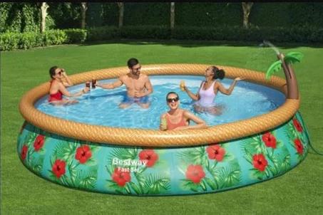 Piscine gonflable à installation rapide Paradise Palms 457x84 cm Avec Pompe de filtration