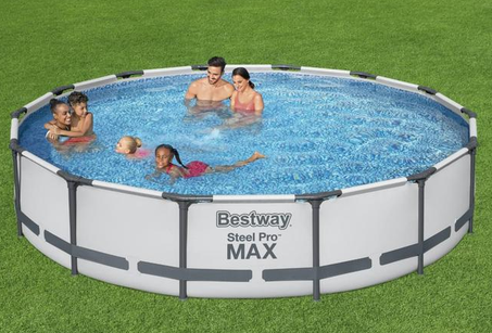Piscine hors sol ronde Steel Pro Max™ 427 x 84 cm avec filtration à cartouche