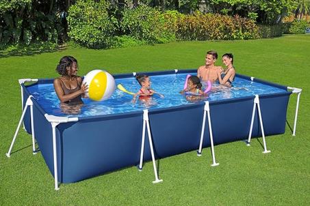 Piscine hors sol rectangle Steel Pro™ 300 x 201 x 66 cm