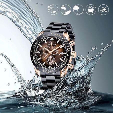 ساعات عملية للرجال من بينيار بتصميم انيق ومظهر فريد، ساعات رياضية كوارتز للرجال مقاومة للماء، ساعات غير رسمية عسكرية تكتيكية.