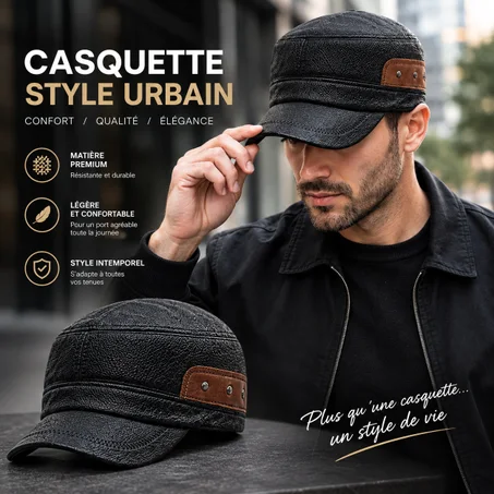 Casquette en Cuir Élégante pour Homme (CIV)