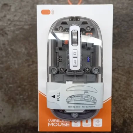 Souris transparente  rechargeable sans fil