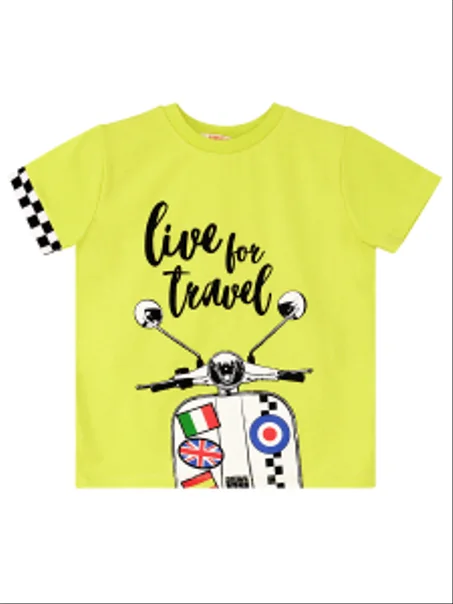 Ensemble t-shirt et short pour garçon de tour de moto