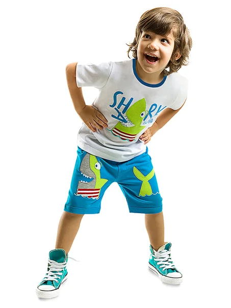 Shark island ensemble t-shirt et short pour garçon