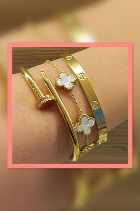 Trio bracelet van cleef+cartier+clou cartier