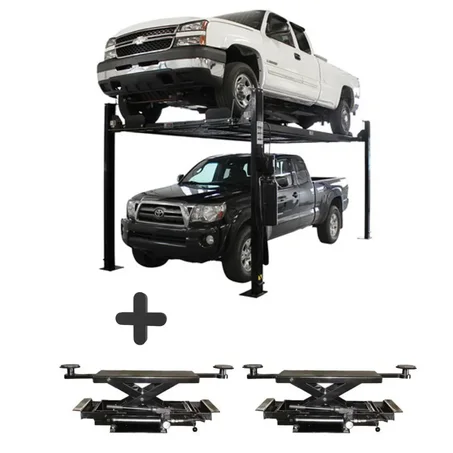 Atlas Garage PRO8000EXT-L 8,000 lb + RJ35 Sliding Jacks Combo 4-Post Lift
