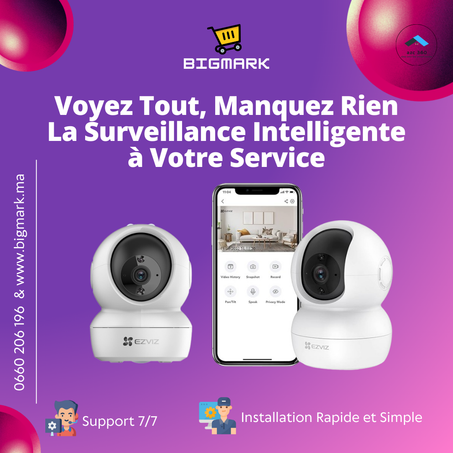 Caméra de surveillance intelligente - 360° - AUDIO EZVIZ