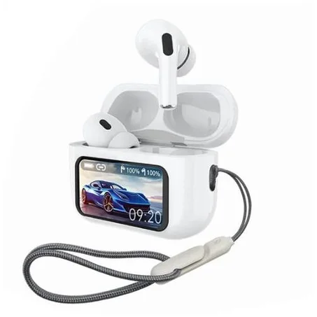 سماعات أذن لاسلكية تعمل باللمس، مزودة بشاشة عالية الدقة، وخاصية إلغاء الضوضاء، وبطارية تدوم طويلاً