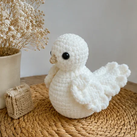 Dove Crochet Pattern PDF,   Amigurumi Bird Plush,   Peace Dove Crochet Tutorial,   Nursery Decor,  Wedding Favor,   Easy DIY Gift