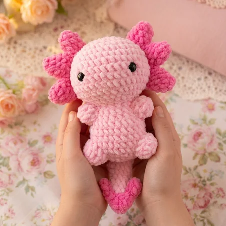 Axolotl Crochet Pattern PDF | Amigurumi Axolotl Plush Toy | Cute Crochet Animal | Easy Beginner Crochet Pattern | Instant Download