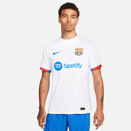 Maillot Extérieur Nike FC Barcelone 23/24 Dri-Fit ADV Match SS - Blanc/Bleu Royal/Rouge Université/Gris Football