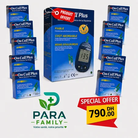 ON CALL PLUS Pack 10 Boîtes + Glucomètre Gratuit