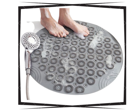 سجادة حمام من السيليكون، مانعة للانزلاق