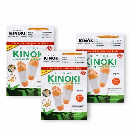 kinoki ثلاث (3) علب لصقة القدم لازالة السموم