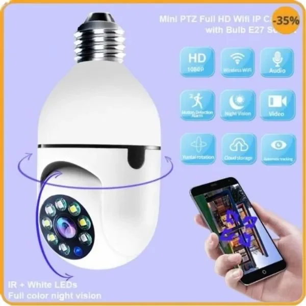 كاميرا المراقبة اللاسلكية المتحركة بزاوية دوران 360