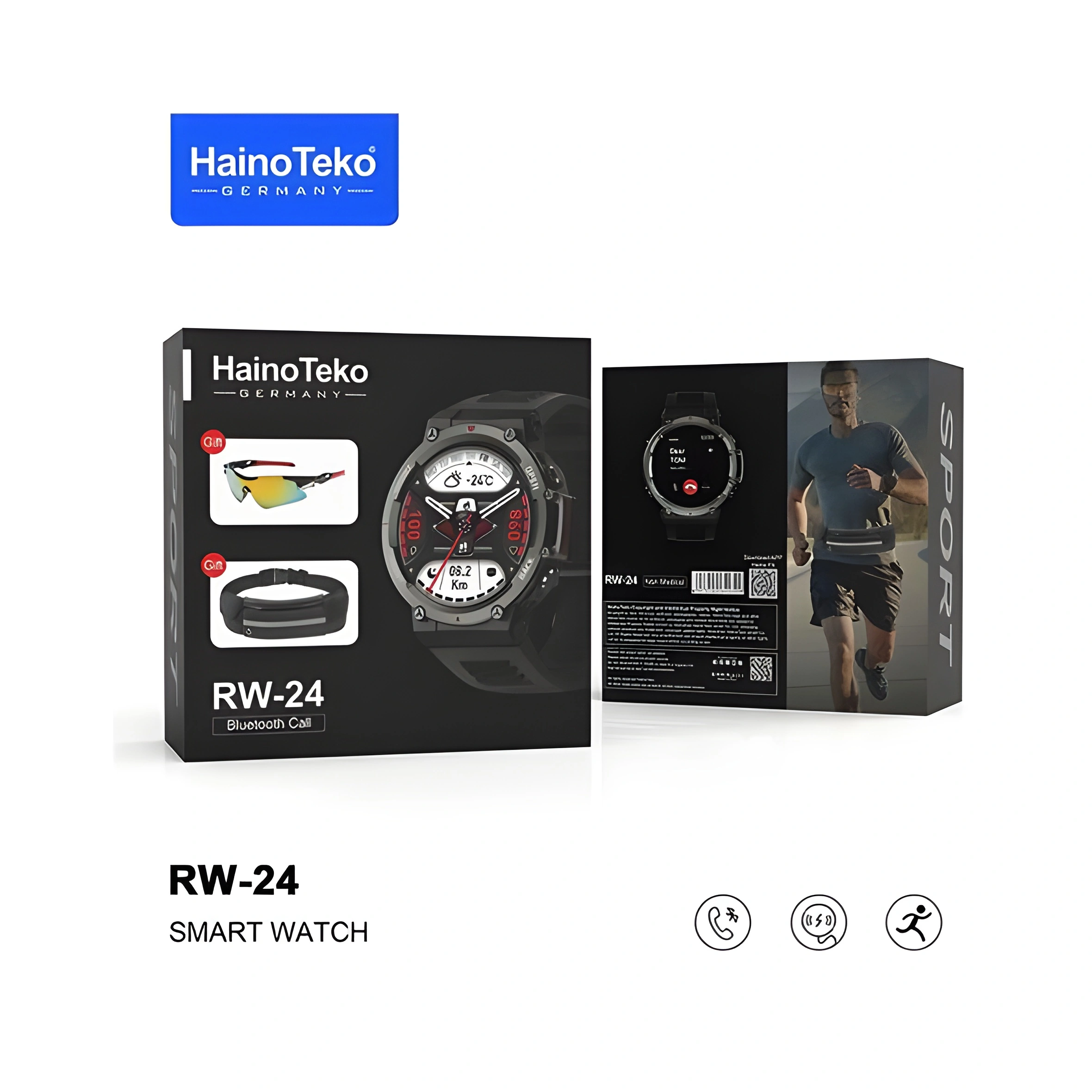 ساعة رياضية ذكية من Haino Teko | عرض خاص مع  نظارات و حقيبة رياضية هدايا مجانية [تخفيض]