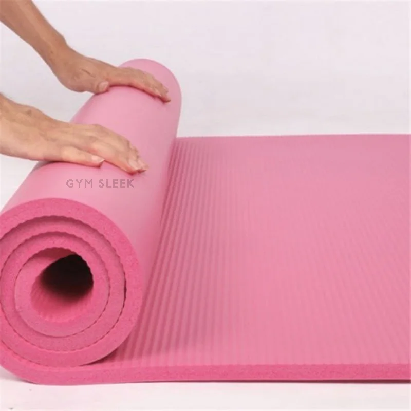 Tapis de Yoga Épais 10mm Confort Écologie Stabilité Anti-dérapant Non Toxique pour Sport Voyage Stretching