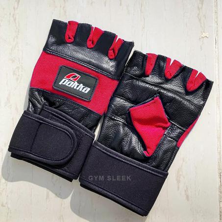 Gants de Musculation avec Bandes de Poignet – Cuir Premium, Confort et Adhérence | Gym Sleek