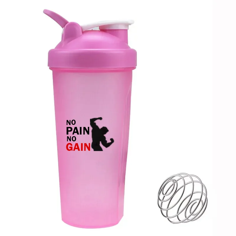 Shaker Protéiné 600 ml – Bouteille de Fitness avec Couvercle Anti-Fuite