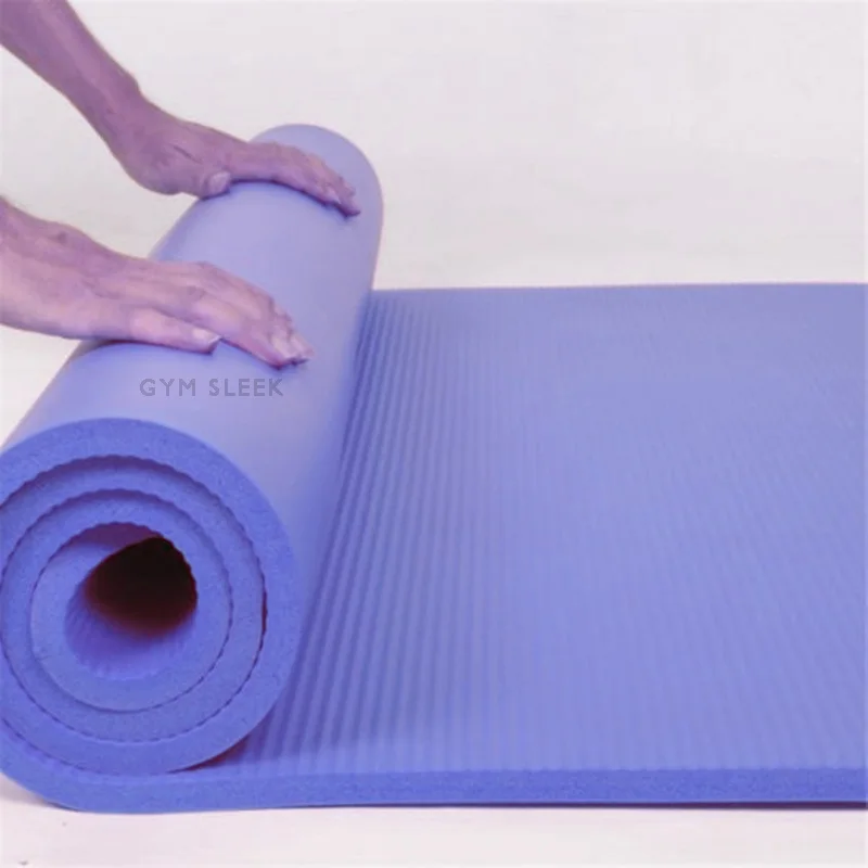 Tapis de Yoga Épais 10mm Confort Écologie Stabilité Anti-dérapant Non Toxique pour Sport Voyage Stretching