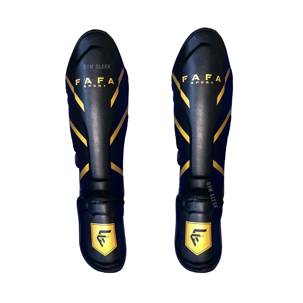 Protège-Tibias pour Muay Thai, MMA et Kickboxing - Double Protection, Réglable et Confortable | Gym Sleek
