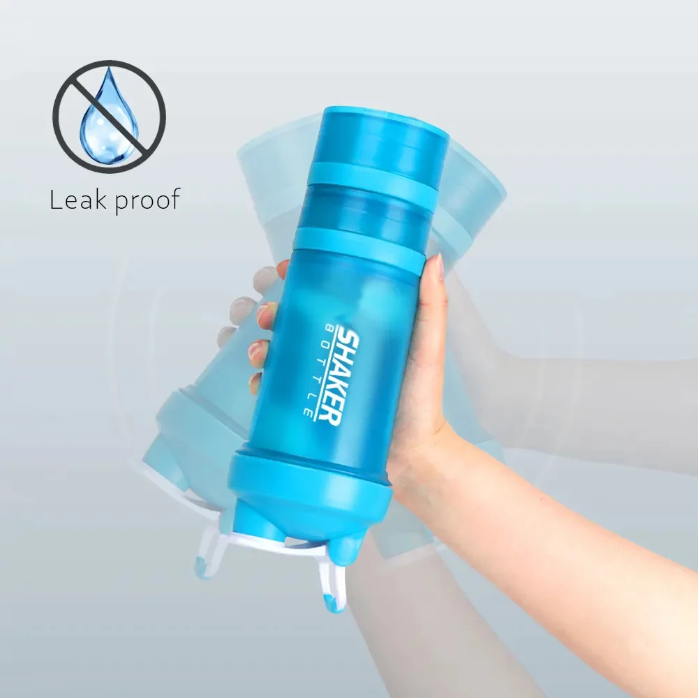 Shaker Protéiné Anti-Fuite avec Compartiments Sans BPA | Gym Sleek