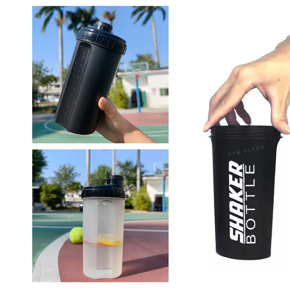 Shaker de Sport 700 ml Sans BPA avec Filtre – Bouteille Mélangeuse Antifuite et Résistante | Gym Sleek