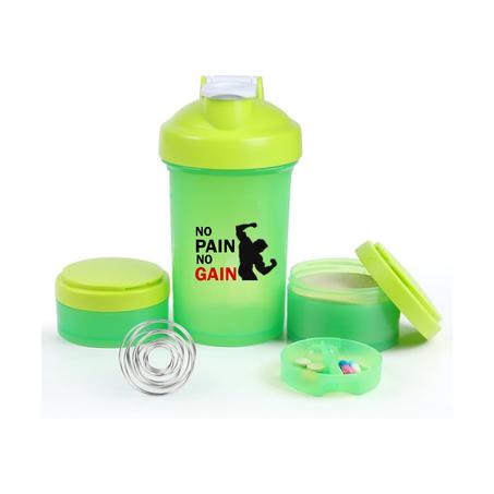 Shaker Protéiné avec Compartiments – Bouteille 2 en 1 Anti-Fuite