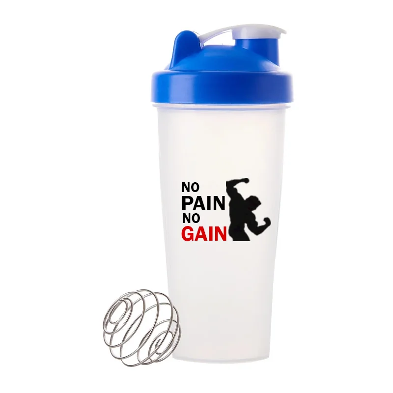 Shaker Protéiné 600 ml – Bouteille de Fitness avec Couvercle Anti-Fuite