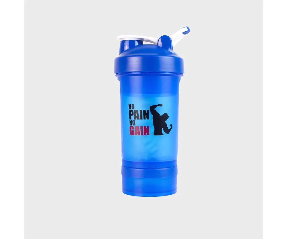 Shaker Protéiné avec Compartiments – Bouteille 2 en 1 Anti-Fuite