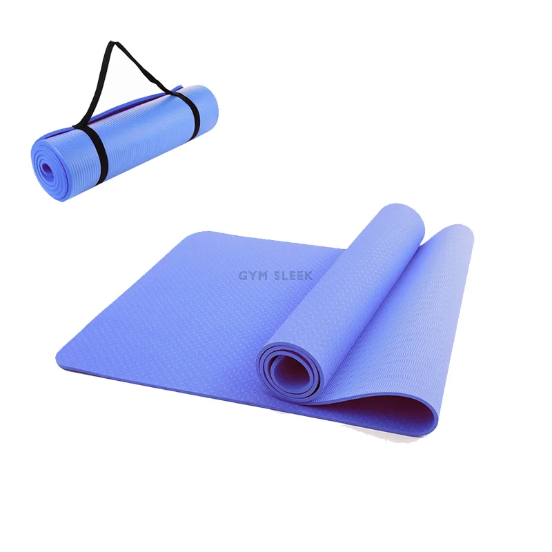 Tapis de Yoga Épais 10mm Confort Écologie Stabilité Anti-dérapant Non Toxique pour Sport Voyage Stretching