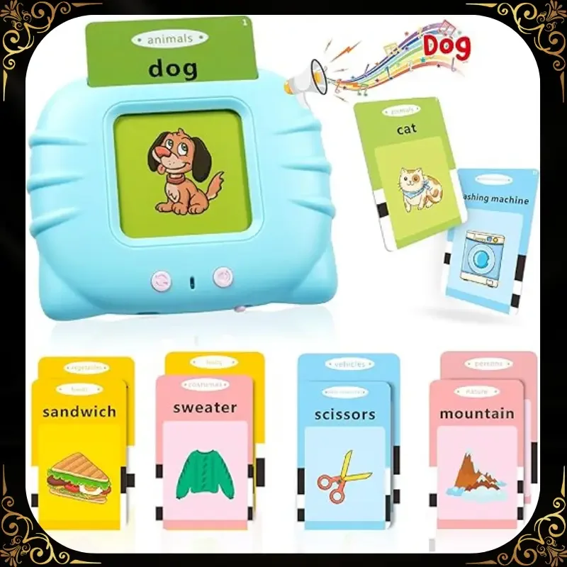 بطاقات فلاش ناطقة لتعليم الأطفال – أداة تعليم المفردات بالإنجليزية  لعبة تعليمية تفاعلية للأعمار من1 إلى 4 سنوات