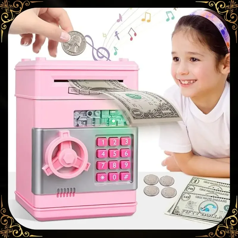 حصالة نقود ATM  إلكترونية  للأطفال الأولاد والبنات - تعلم الادخار والمال بأسلوب مرح