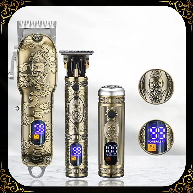 حزمة حلاقة الشعر الكاملة للرجال – متعددة الوظائف مع شاشة LCD