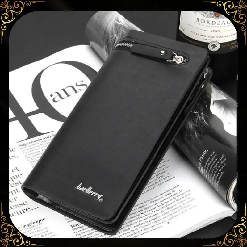 محفظة رجالية فاخرة من جلد PU - أناقة وعملية في تصميم واحد