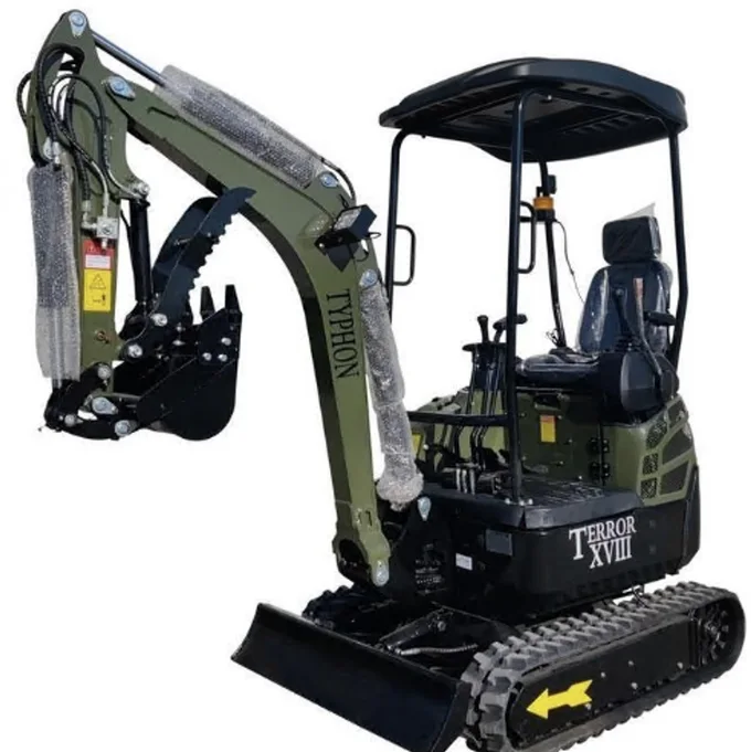 2025 4,000 lb TYPHON TERROR XVIII Mini Excavator – Kubota D902 Diesel Engine | EPA Certified