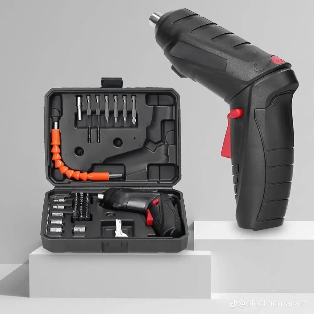 طقم  مفك  كهربائي  متكامل  مع  رؤوس  متعددة   حلّ وزيّر بسهولة… بدون مجهود وفي ثواني