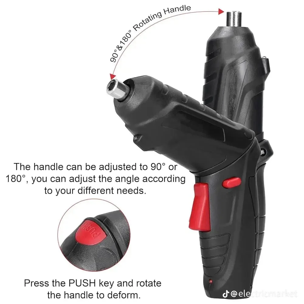 طقم  مفك  كهربائي  متكامل  مع  رؤوس  متعددة   حلّ وزيّر بسهولة… بدون مجهود وفي ثواني