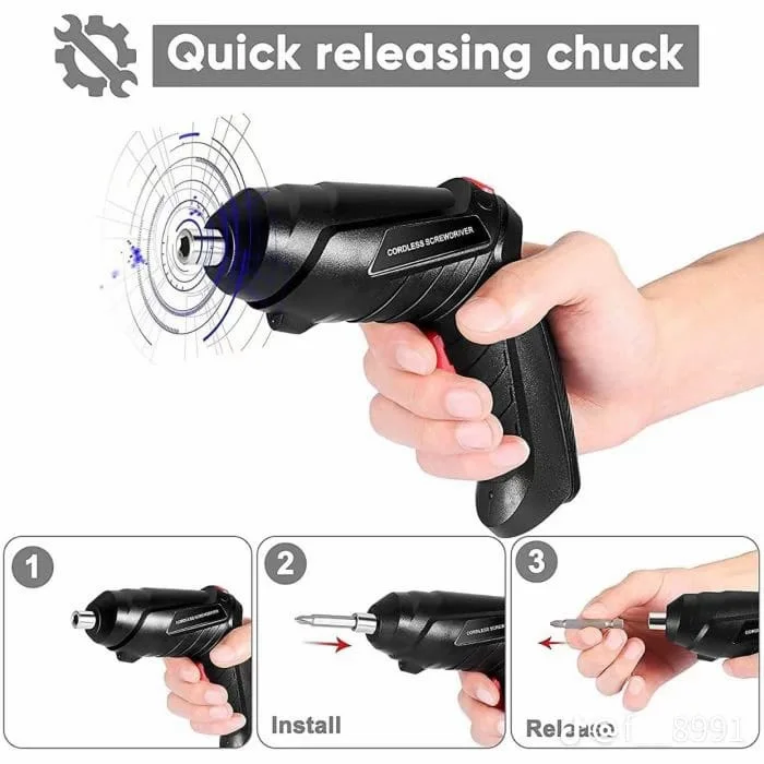 طقم  مفك  كهربائي  متكامل  مع  رؤوس  متعددة   حلّ وزيّر بسهولة… بدون مجهود وفي ثواني