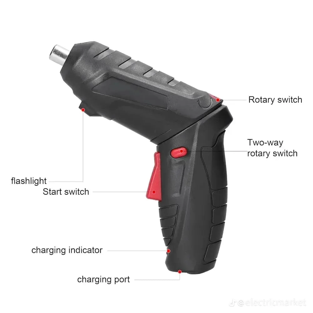 طقم  مفك  كهربائي  متكامل  مع  رؤوس  متعددة   حلّ وزيّر بسهولة… بدون مجهود وفي ثواني