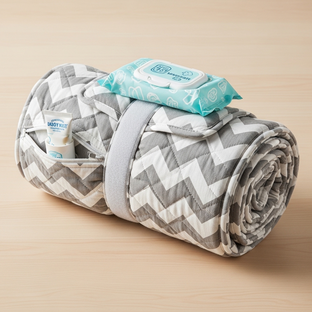 شالة تغيير حفاضات محمولة (Portable Baby Changing Mat)