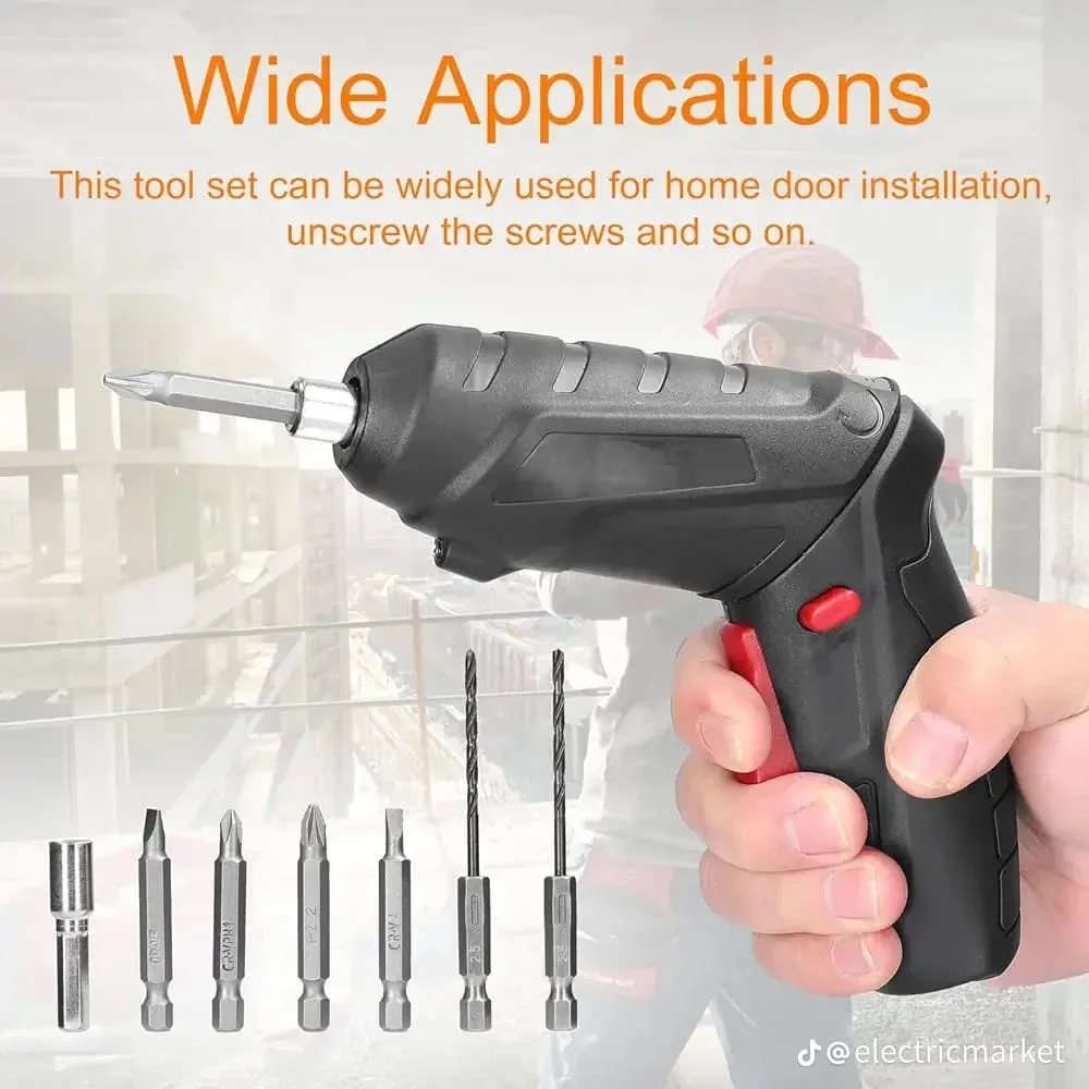 طقم  مفك  كهربائي  متكامل  مع  رؤوس  متعددة   حلّ وزيّر بسهولة… بدون مجهود وفي ثواني