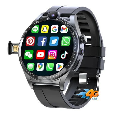 Montre Connectée Android 4g Ip67 Étanche Reconnaissance Faciale Gps 4GB+128GB